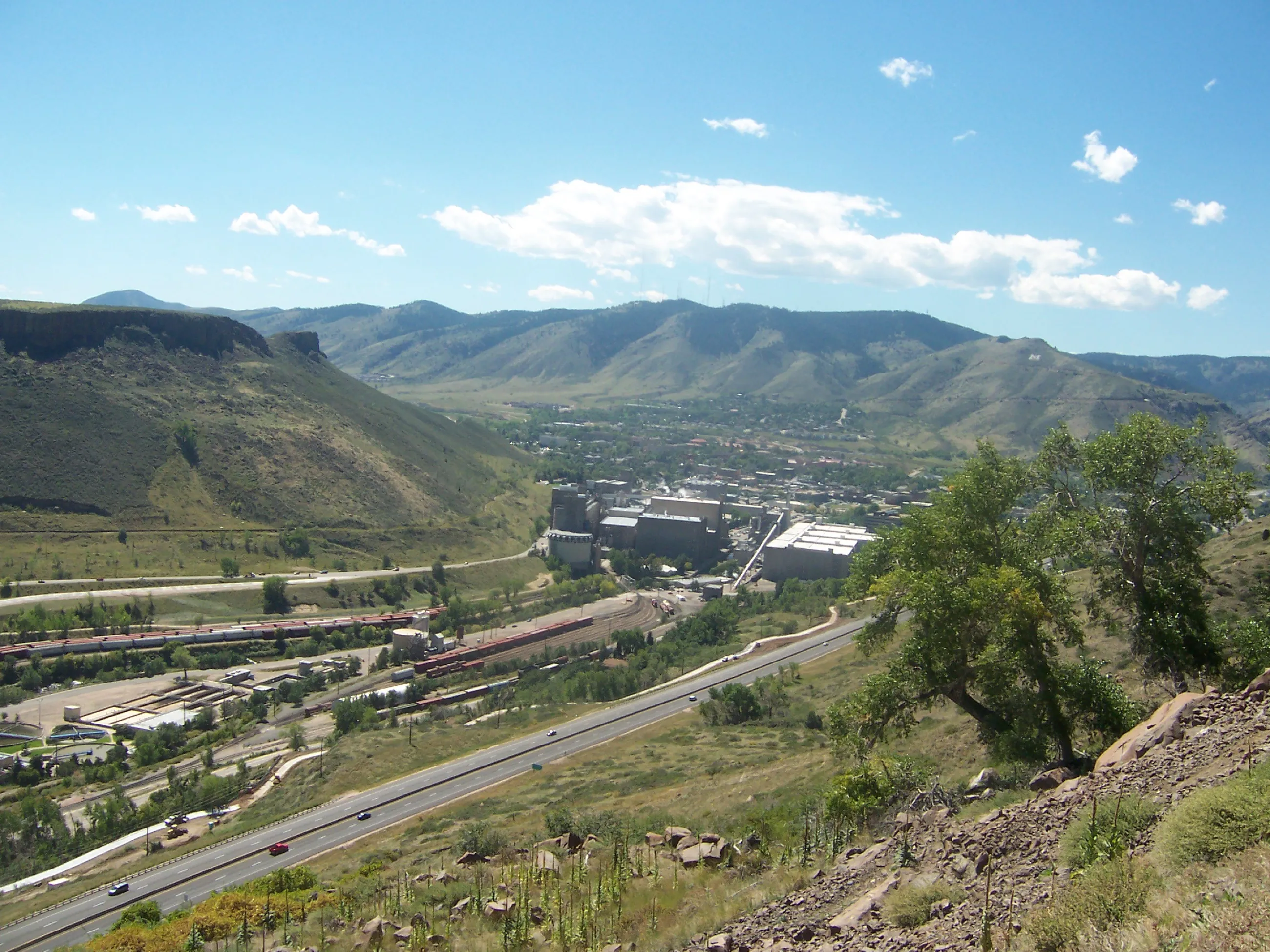 South Table Mountain rising above the Applewood area west of Denver