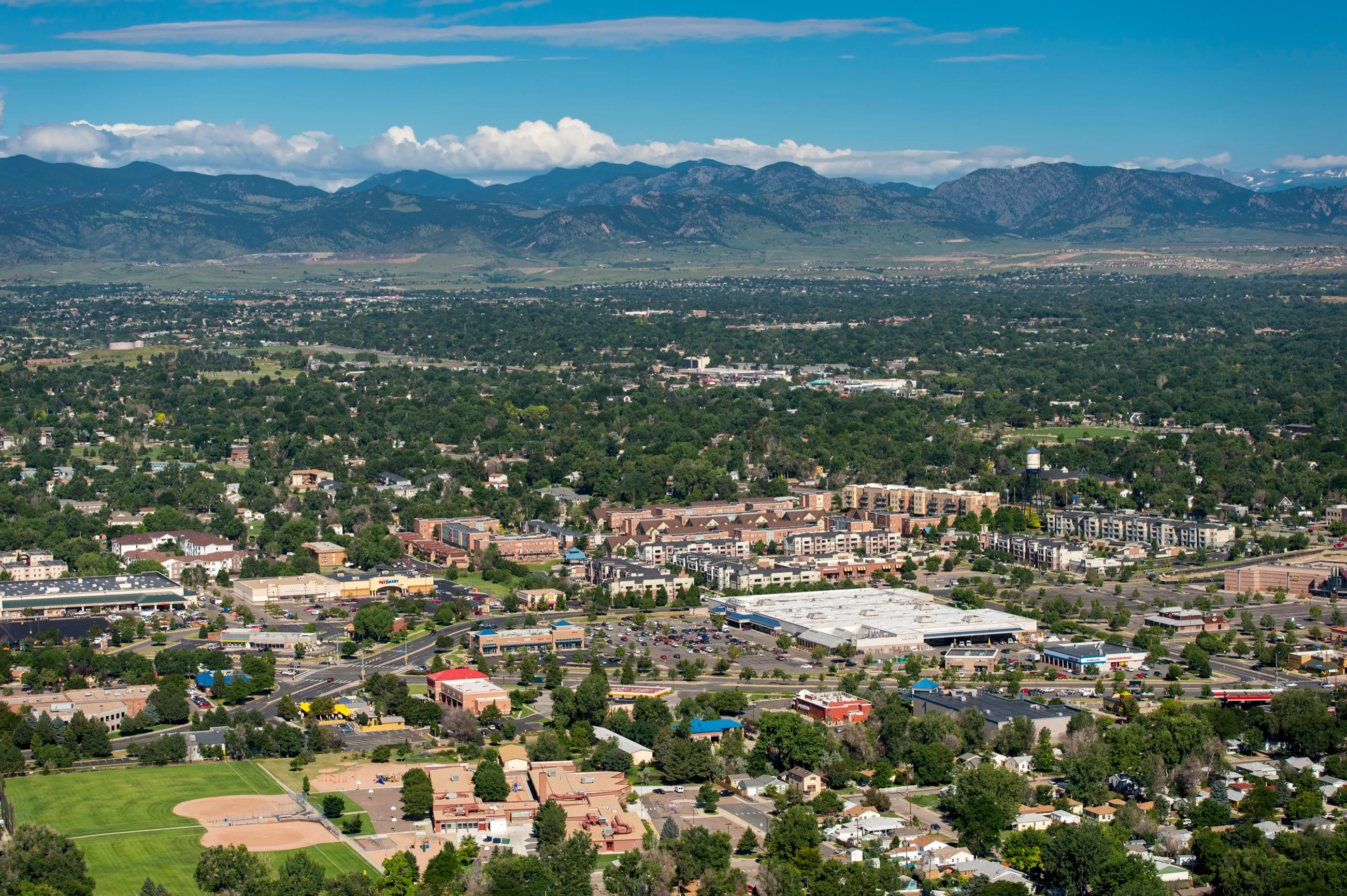 Olde Town Arvada water tower and historic main street