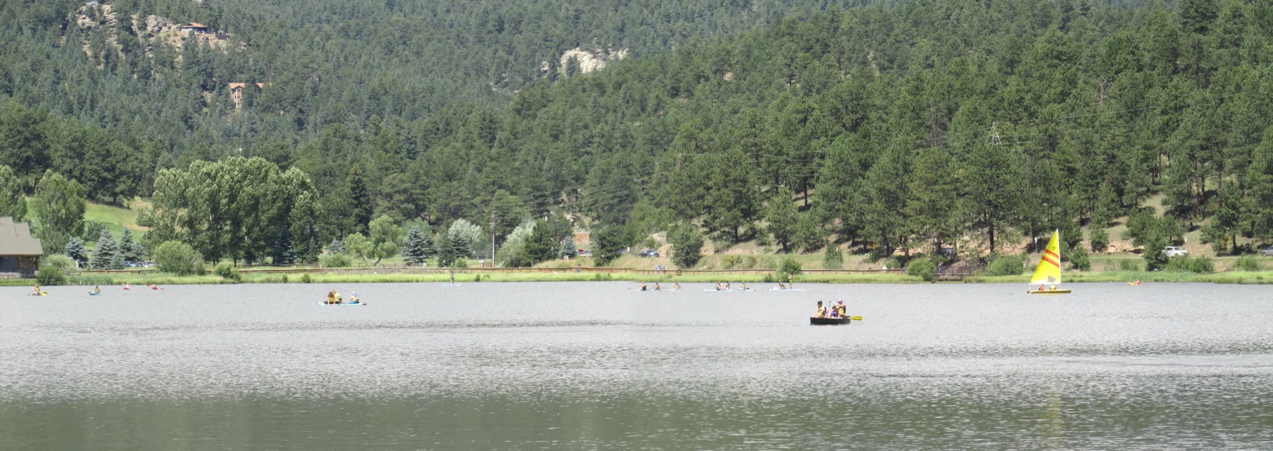 Evergreen Lake with the foothills behind it, Colorado