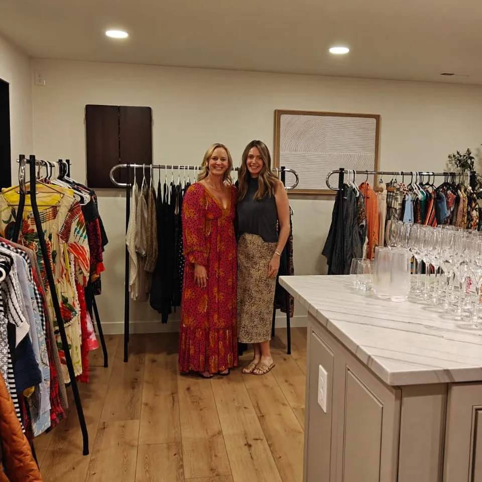 Megan and Tisha hosting The Edit clothing swap
